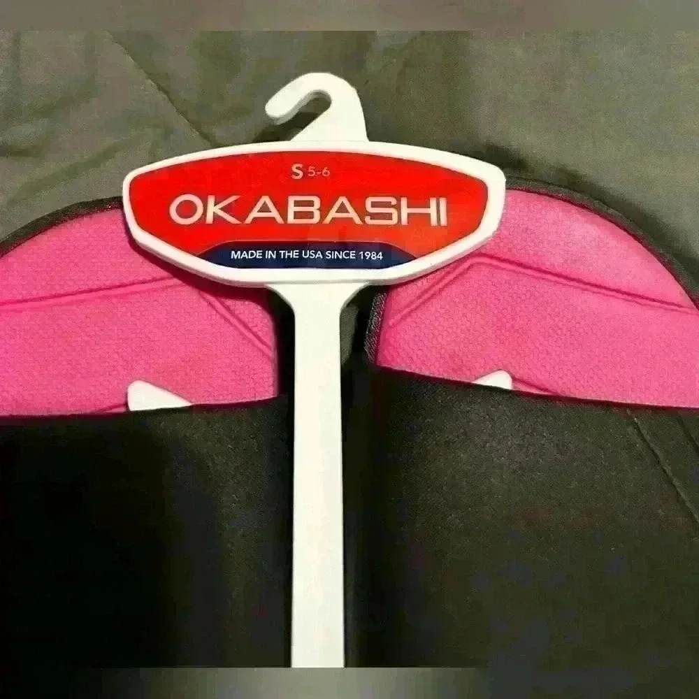 Okabashi slip on sandal size 5-6 pink and black  NWT - Picture 4 of 5